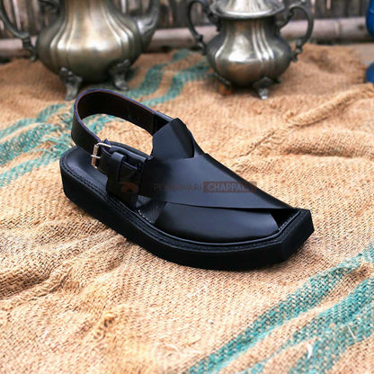 Kaptaan Sandal Black / Kaptaan Shoes Kheri Sandal For Men