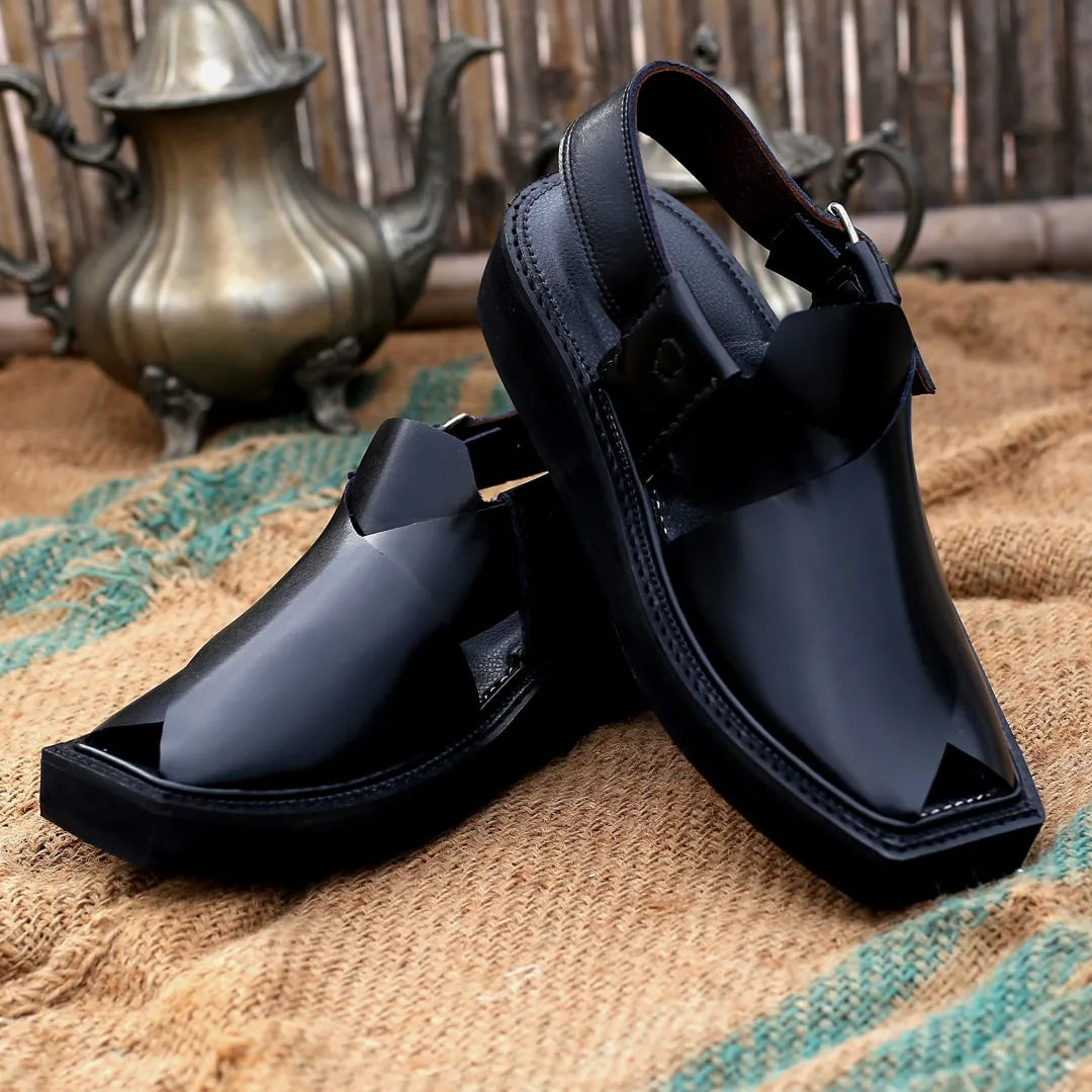 Kaptaan Sandal Black / Kaptaan Shoes Kheri Sandal For Men